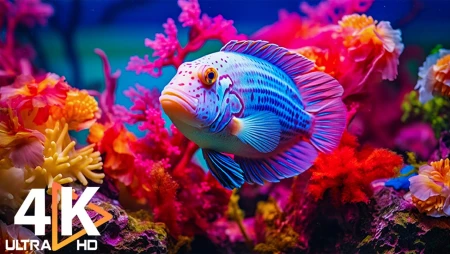 4K Aquarium - Underwater Realm with Jellyfish and Coral Reefs